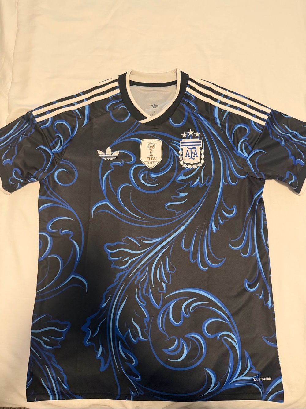 Adidas Argentina Black & Blue Graphic Men's Soccer Jersey